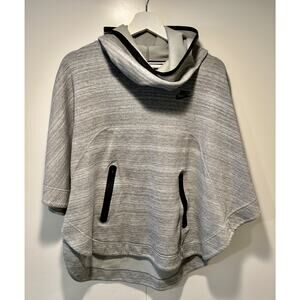 Nike Tech Women’s Cape Pull Over Sweatshirt Poncho Hooded Gray Sz Small